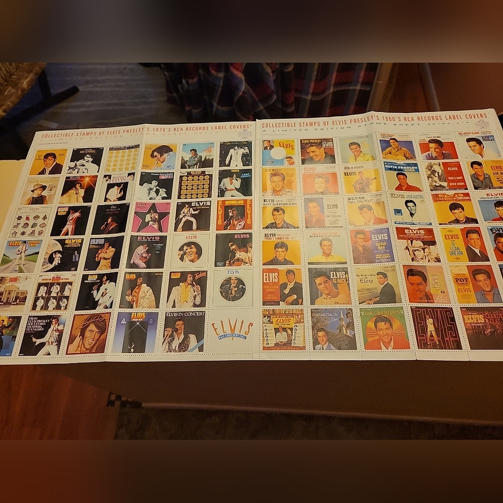 Elvis Presley Album Cover Stamps 72 from the 60's and 70's..